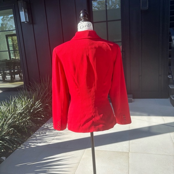 🔴 Vintage 90s Express Compagnie Internationale Red Blazer - Picture 2 of 4